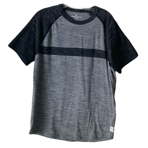 🔥American Eagle Outfitters 🦅 Flex mens guys tee t-shirt black grey size medium - Picture 2 of 5